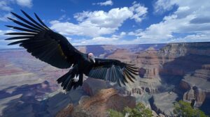 El cóndor sobrevuela el Gran Cañón