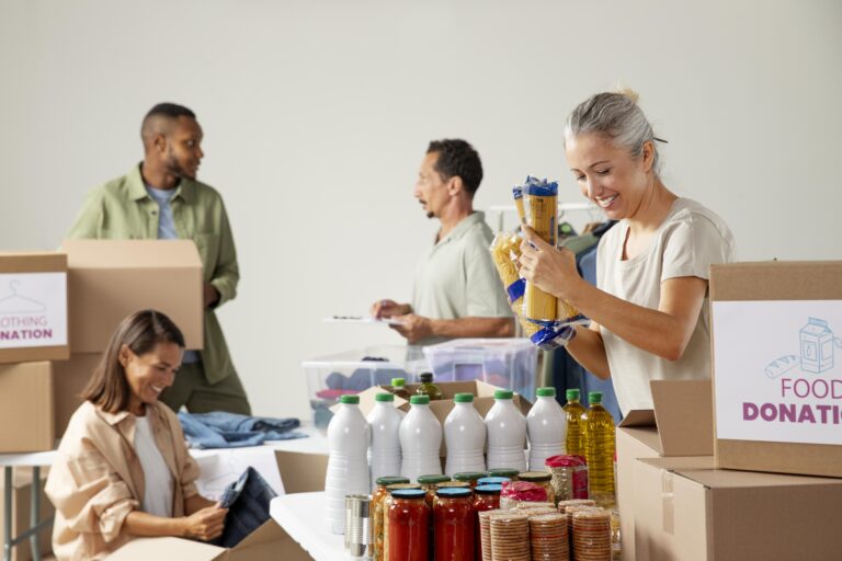 La producción y las donaciones